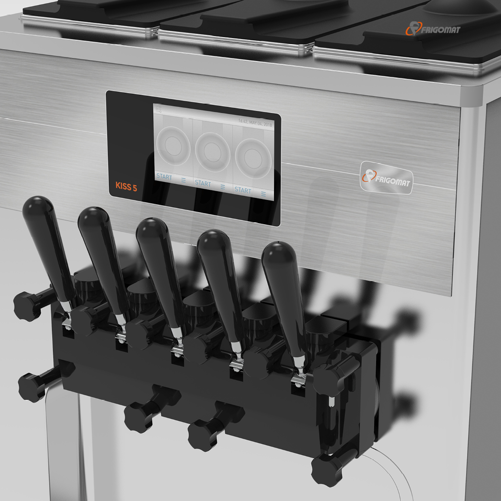 frigomat_softeismaschine_kiss5_vt_2 Hebelansicht der Frigomat Softeismaschine Kiss 5 VT