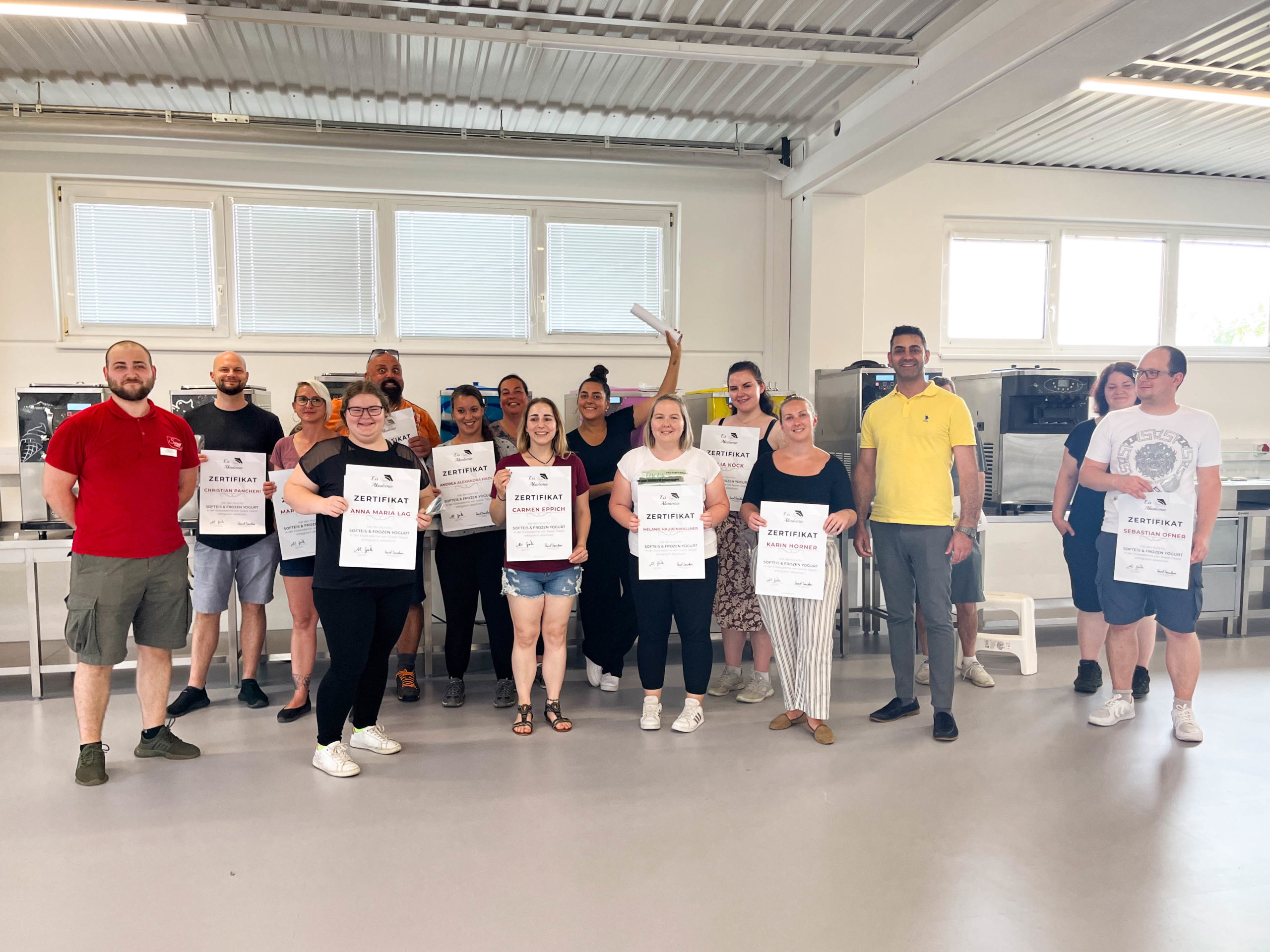 Eisakademie Teilnehmer mit Zertifikaten